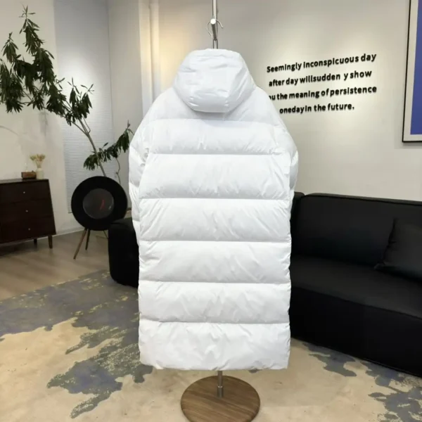 Adidas 3ST Unisex Long Down Coat – Black & White - Image 3