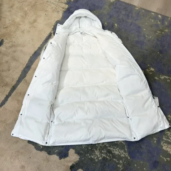 Adidas 3ST Unisex Long Down Coat – Black & White - Image 4