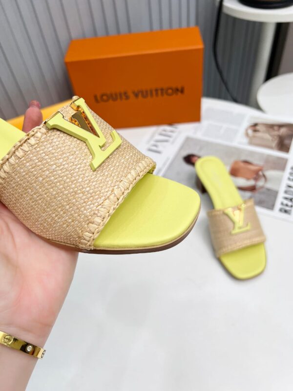 Louis Vuitton women’s raffia woven shoes