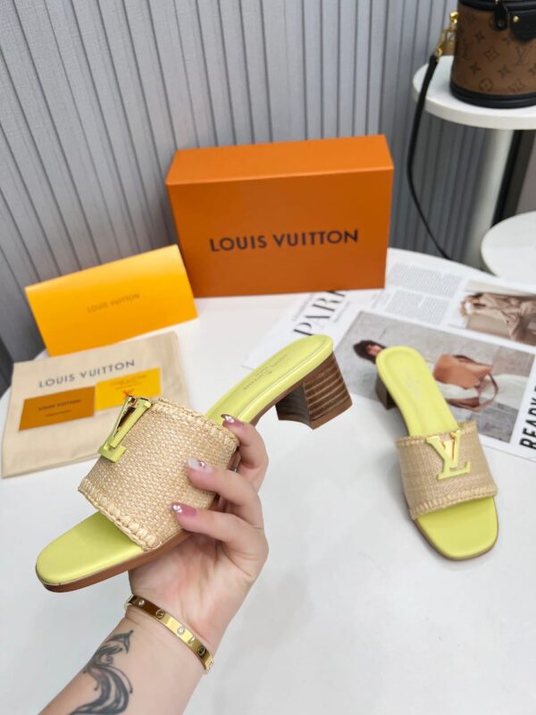 Louis Vuitton women’s raffia woven shoes
