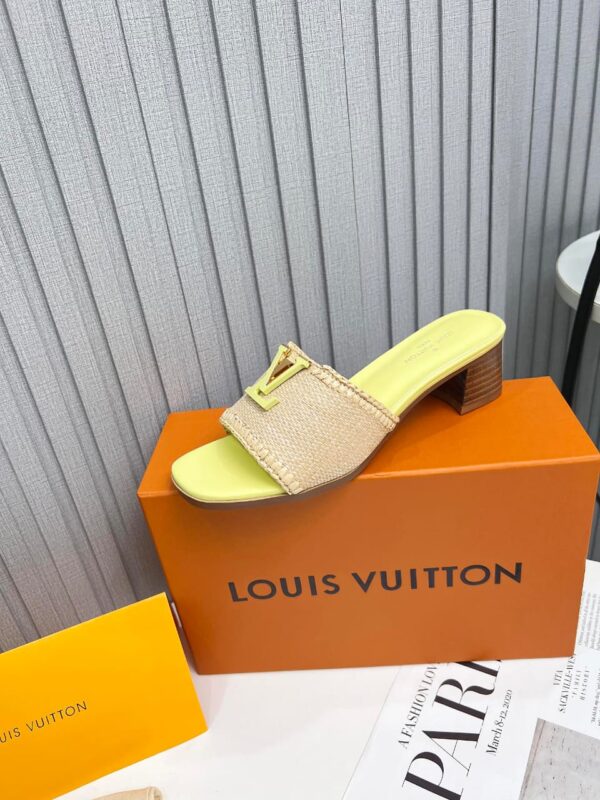 Louis Vuitton women’s raffia woven shoes