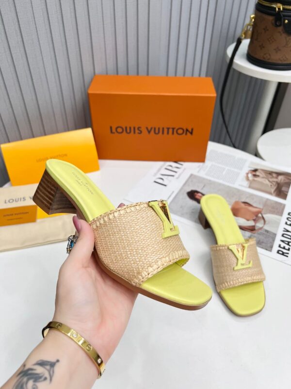 Louis Vuitton women’s raffia woven shoes
