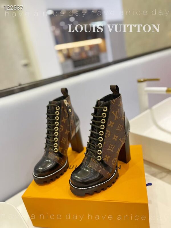 Louis Vuitton brown high heel sandals