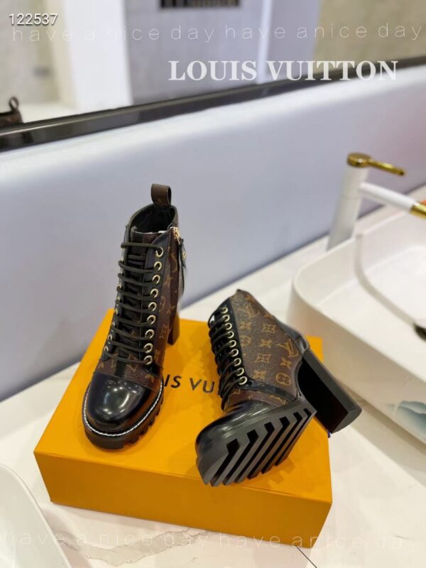 Louis Vuitton brown high heel sandals