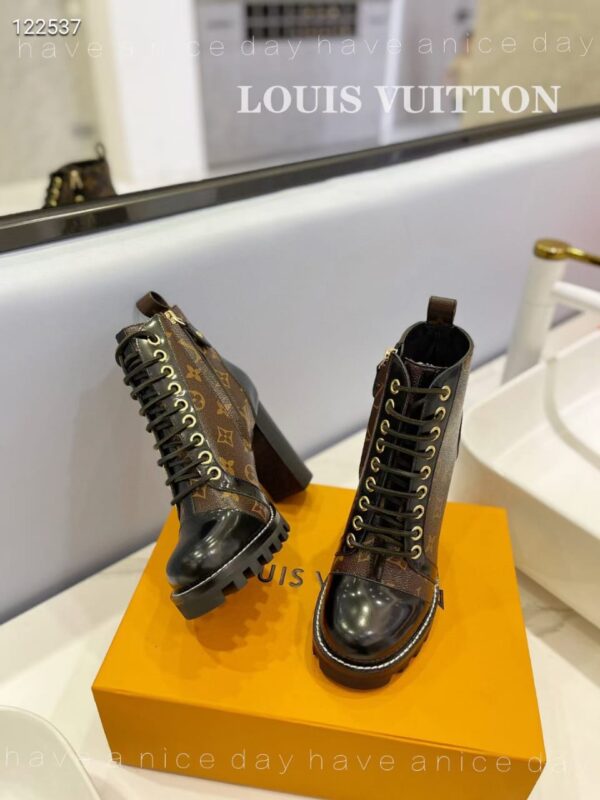 Louis Vuitton brown high heel sandals