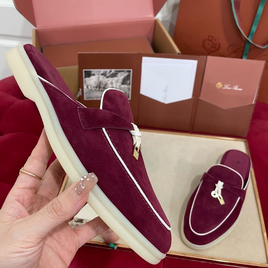 Loro Piana | Shoes | Loro Piana Purple Suede Womens Loafers - Image 4
