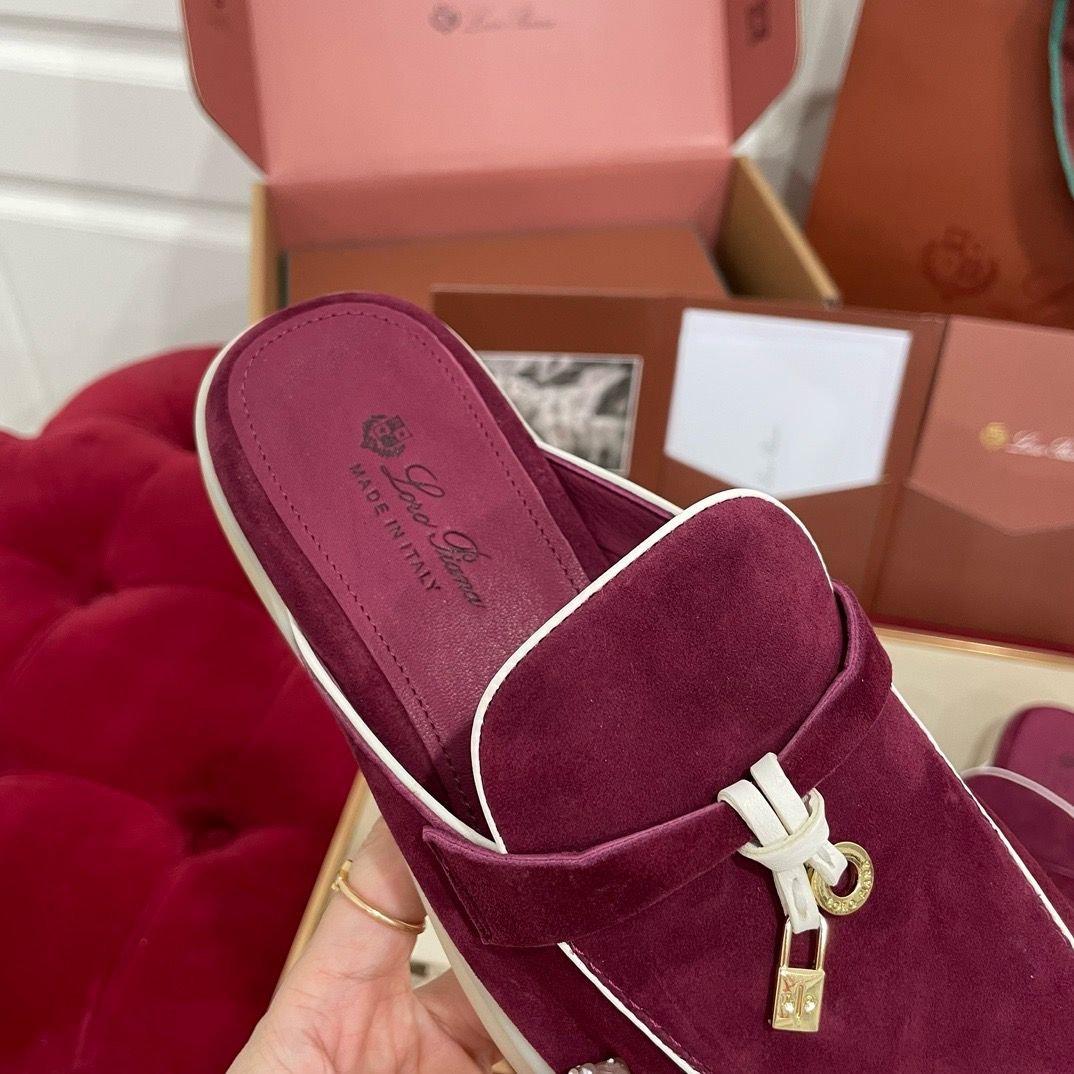 Loro Piana | Shoes | Loro Piana Purple Suede Womens Loafers - Image 5