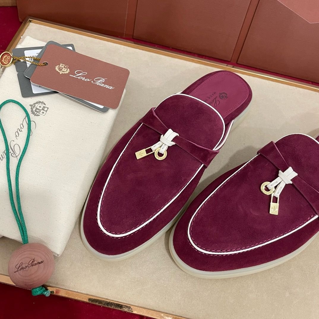 Loro Piana | Shoes | Loro Piana Purple Suede Womens Loafers - Image 6