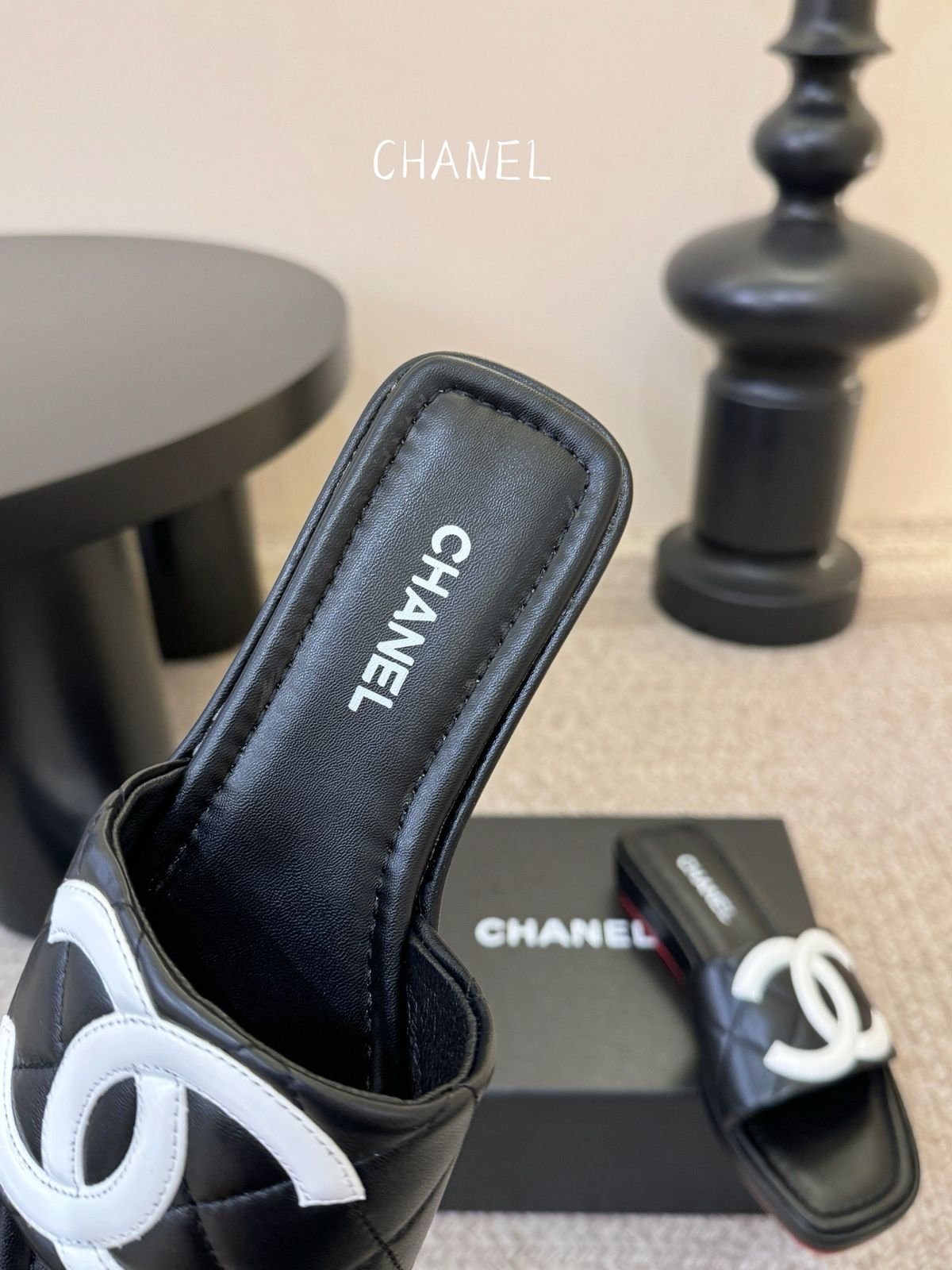 Chanel Cambon Ligne Quilted Slides - Image 2