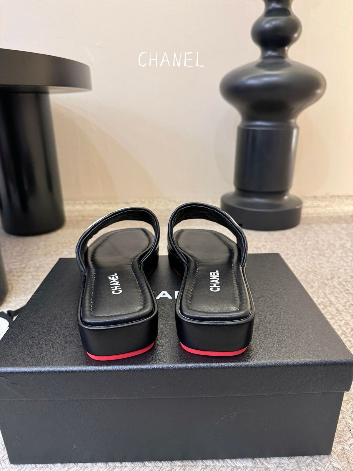 Chanel Cambon Ligne Quilted Slides - Image 5