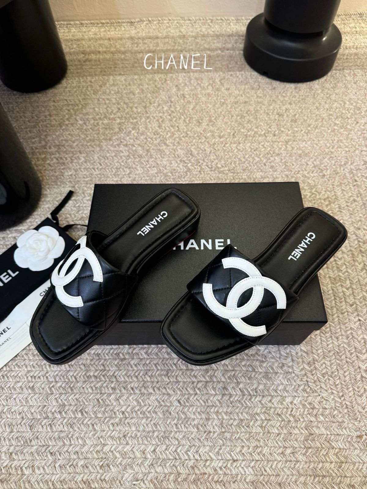 Chanel Cambon Ligne Quilted Slides - Image 6